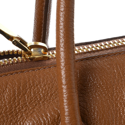 Miu Miu Goatskin Madras Zip Tote Brandy 17 of 21