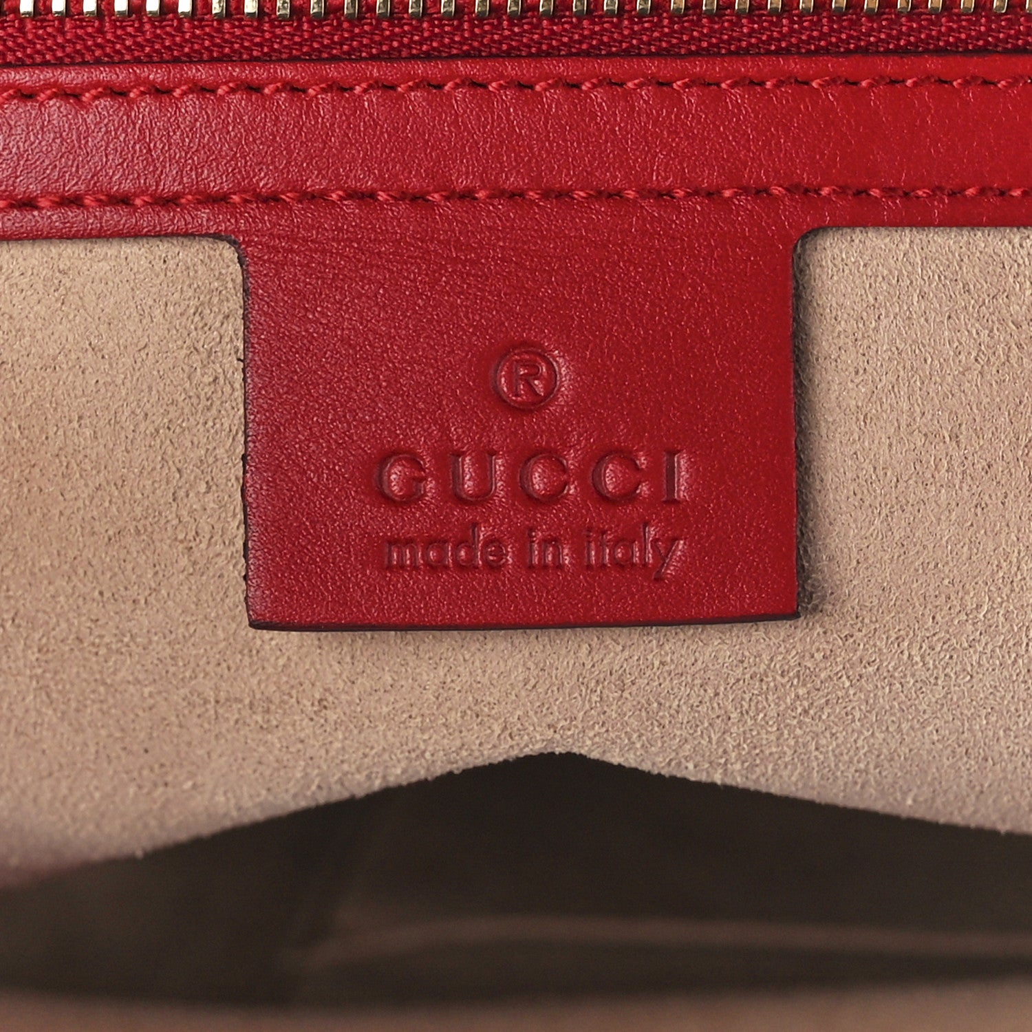Gucci Soft Guccissima Signature Large Shoulder Tote Bag Hibiscus Red 6 of 12