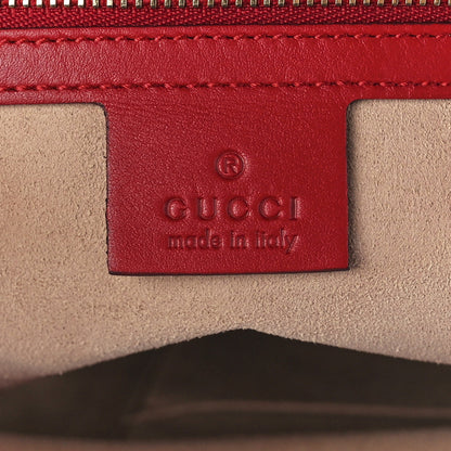 Gucci Soft Guccissima Signature Large Shoulder Tote Bag Hibiscus Red 6 of 12