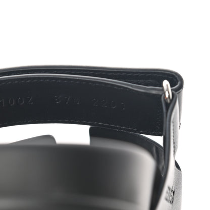 Hermes Calfskin Womens Chypre Sandals 37.5 Black 9 of 10
