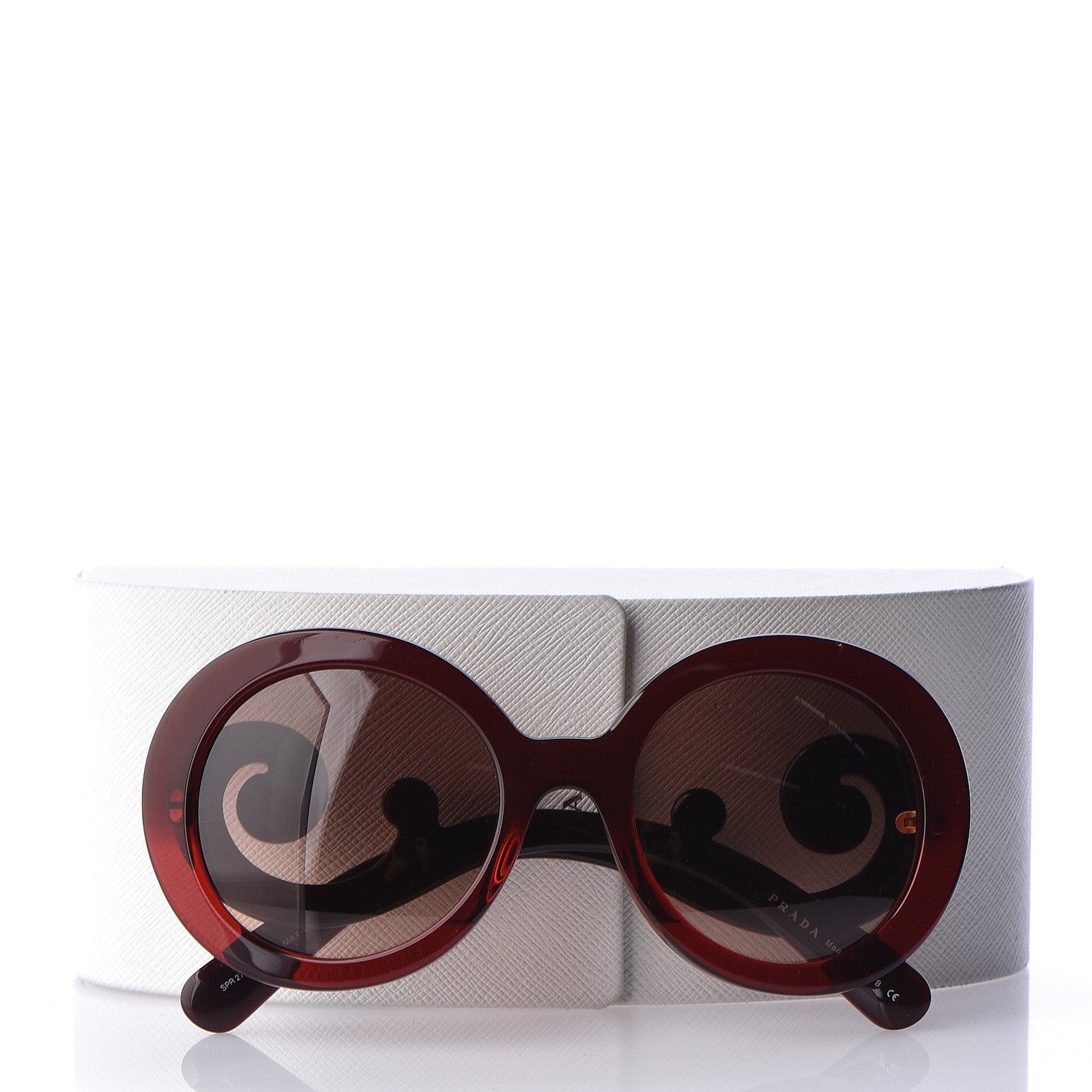 Prada Baroque Sunglasses SPR27N Red 7 of 7