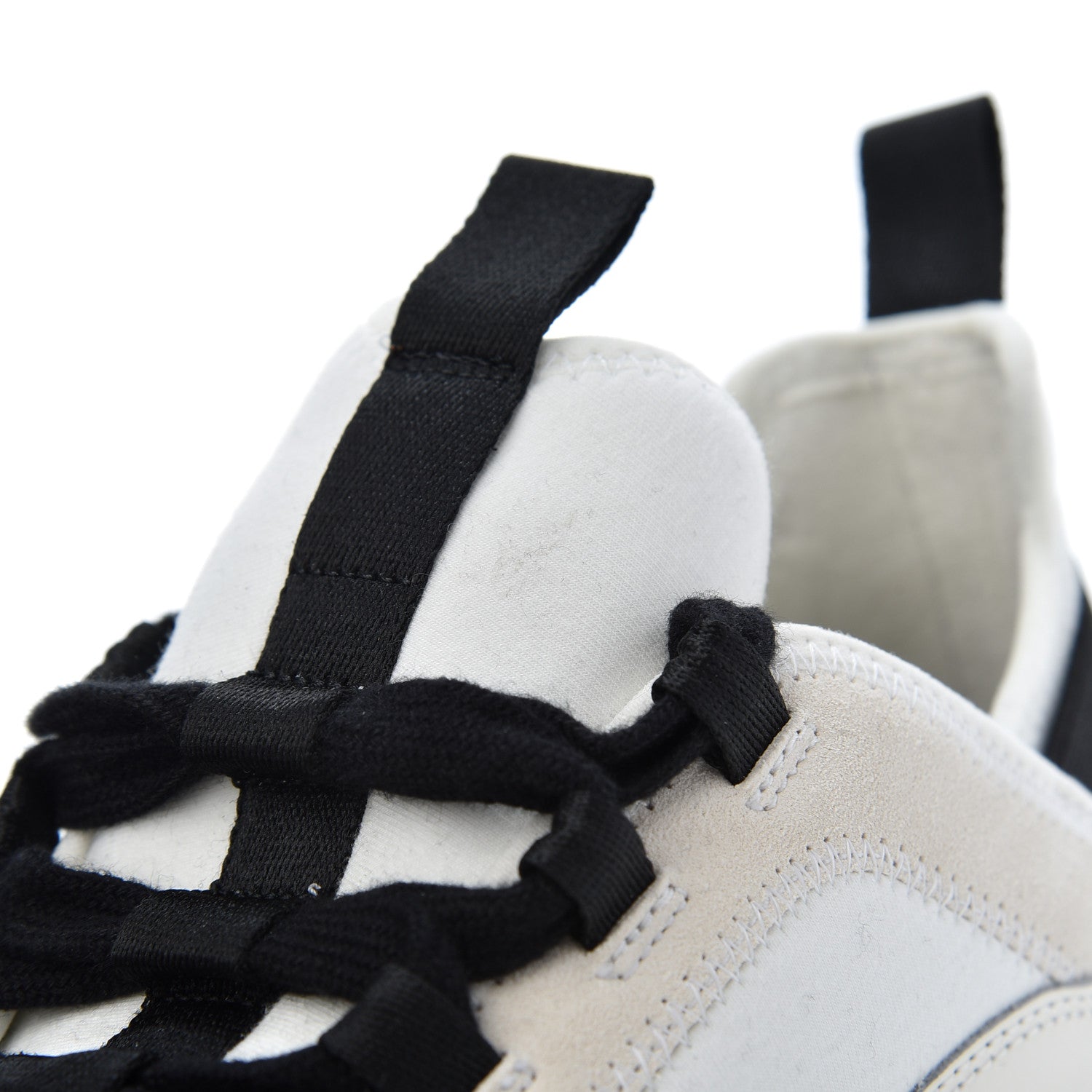 Chanel Velvet Calfskin Mixed Fibers CC Sneakers 41 Ivory Black 9 of 9