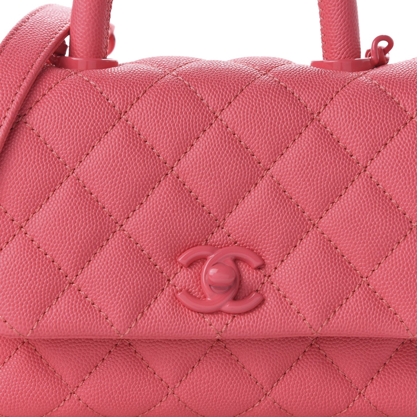 Caviar Quilted Incognito Extra Mini Coco Handle Flap Pink