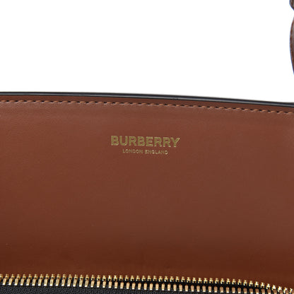 Burberry E-Canvas Monogram Extra Large Society Top Handle Bag Bridle Brown 6 of 9