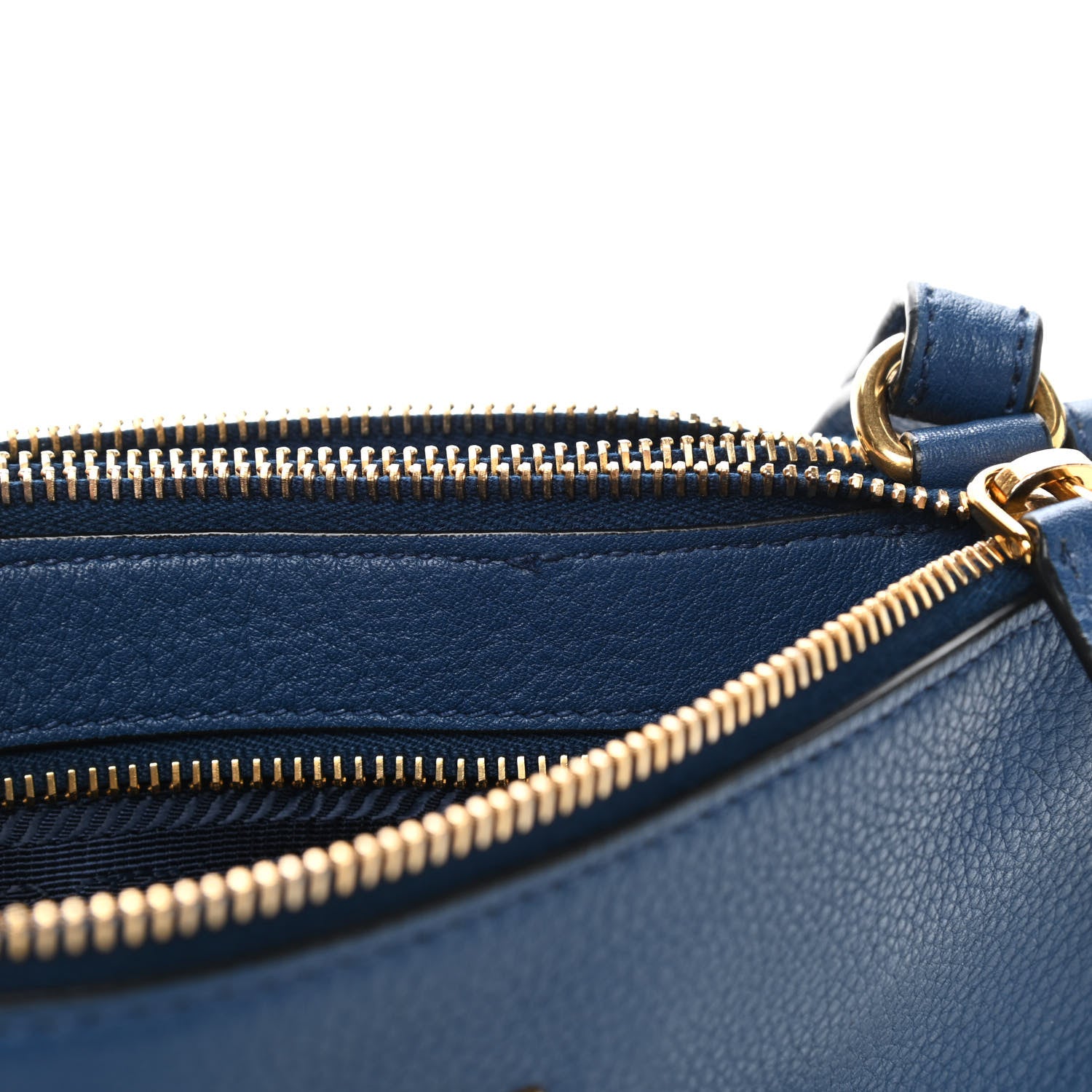 Prada Vitello Phenix Double Zip Crossbody Bag Baltico 10 of 13