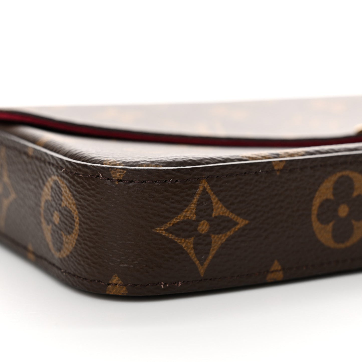 Monogram Pochette Felicie Chain Wallet Fuchsia