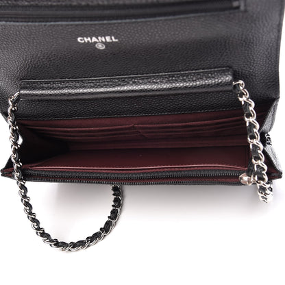 Chanel Caviar Quilted Wallet On Chain WOC Black 5 of 9