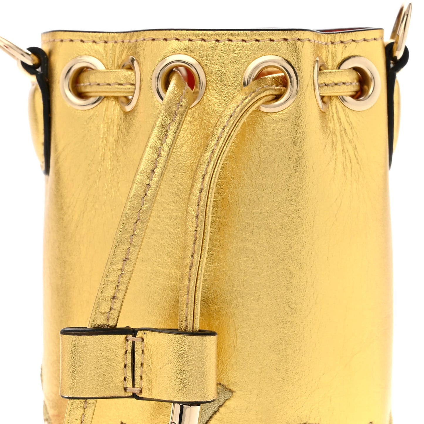 Kid Laminato Marie Jane Bucket Bouton