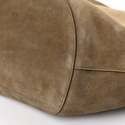 Khaite Suede Calfskin Medium Lotus Tote Mud 10 of 10