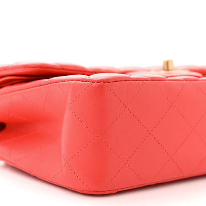 Chanel Lambskin Quilted Small Double Flap Red 9 of 10