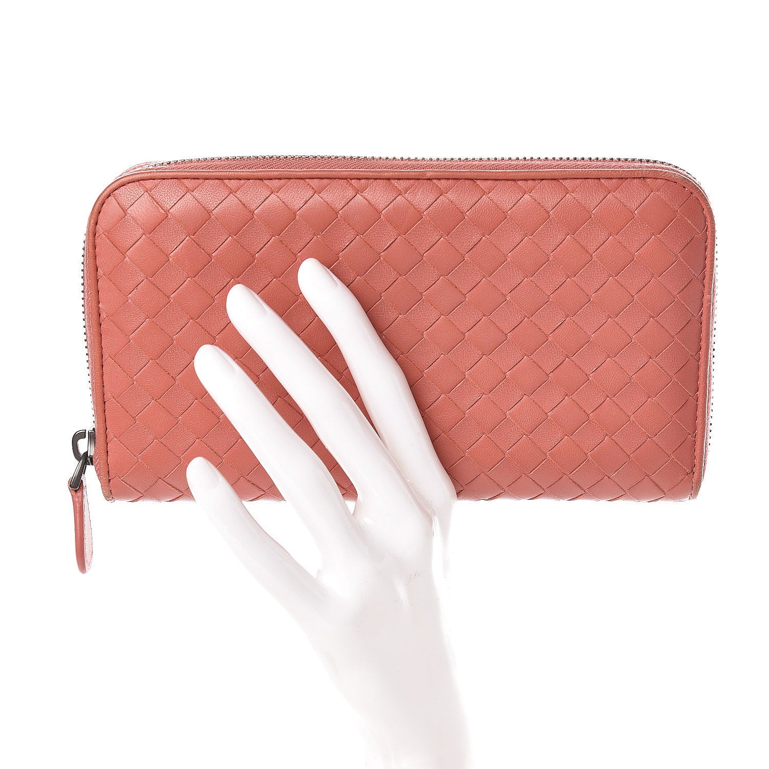 Bottega Veneta Nappa Intrecciato Zip Around Wallet Pompei 2 of 11