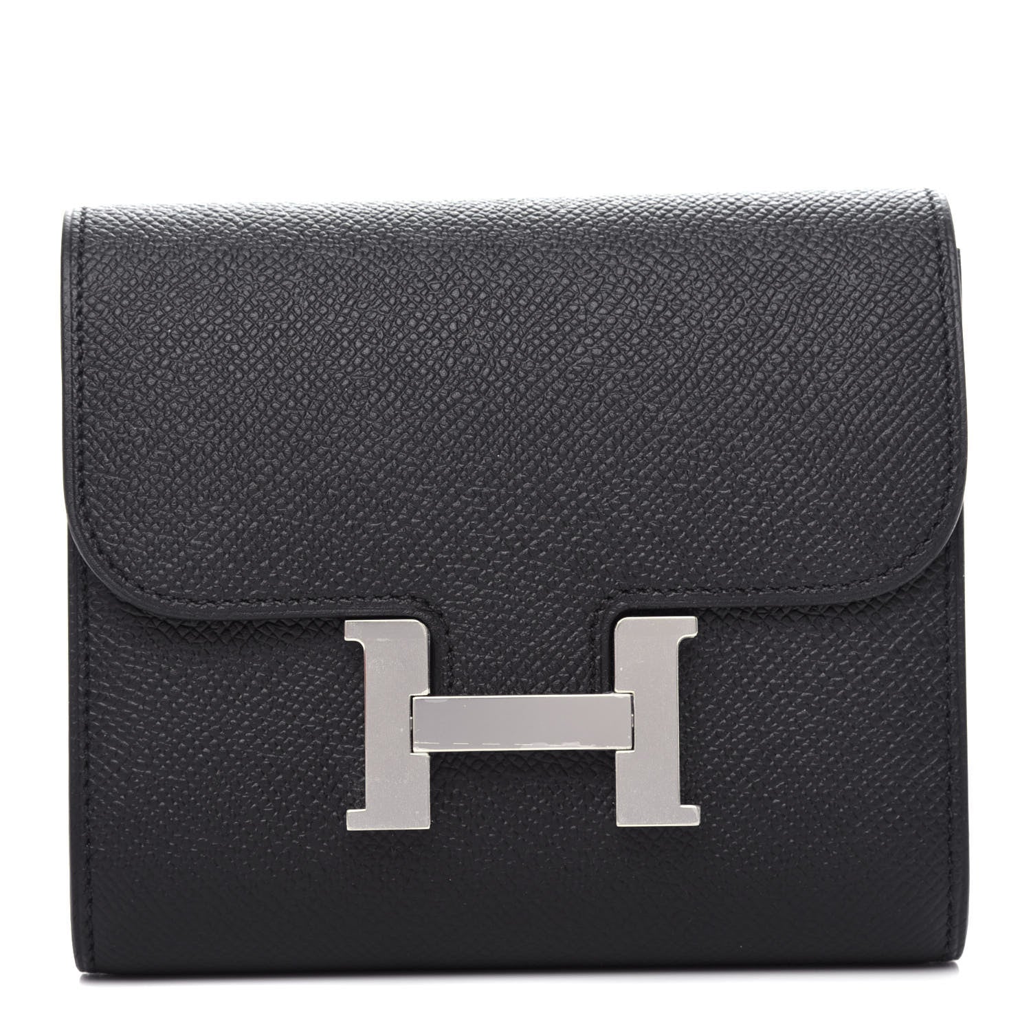 Hermes Epsom Constance Compact Passant Wallet Black 1 of 7