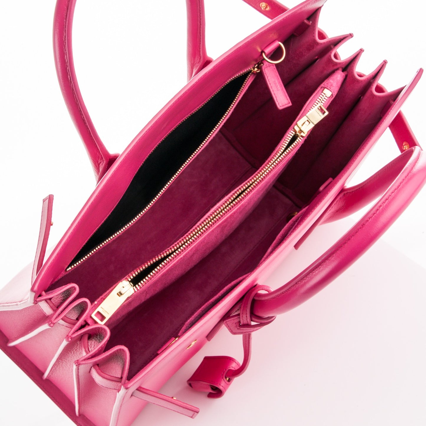 Calfskin Small Sac De Jour Lipstick Fuchsia