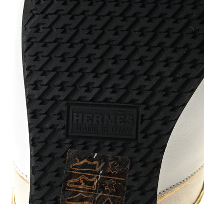 Hermes Calfskin Suede Goatskin Womens Tie Break Sneakers 37.5 7 of 8