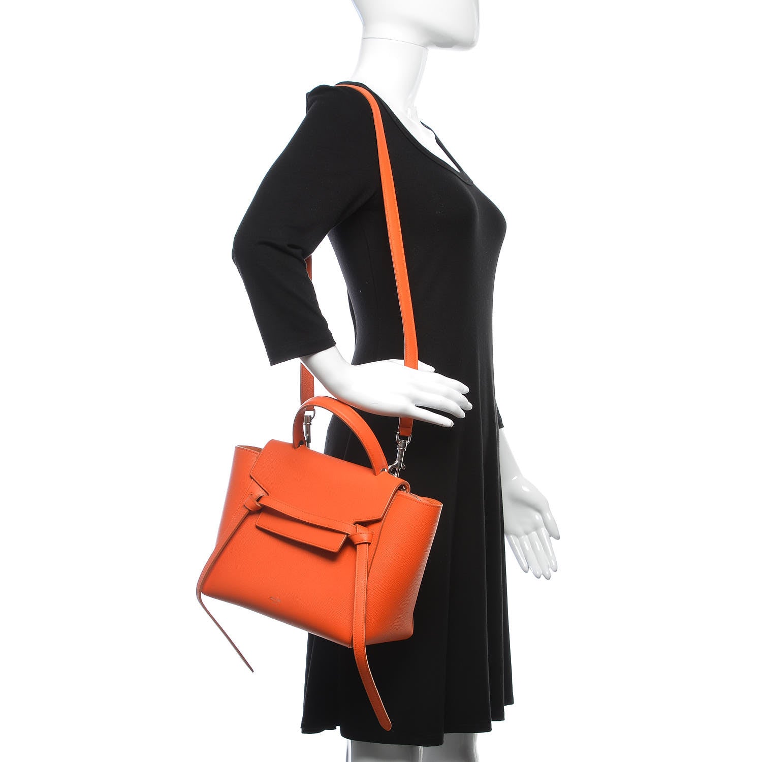 Celine Baby Grained Calfskin Micro Belt Bag Orange 2 of 8