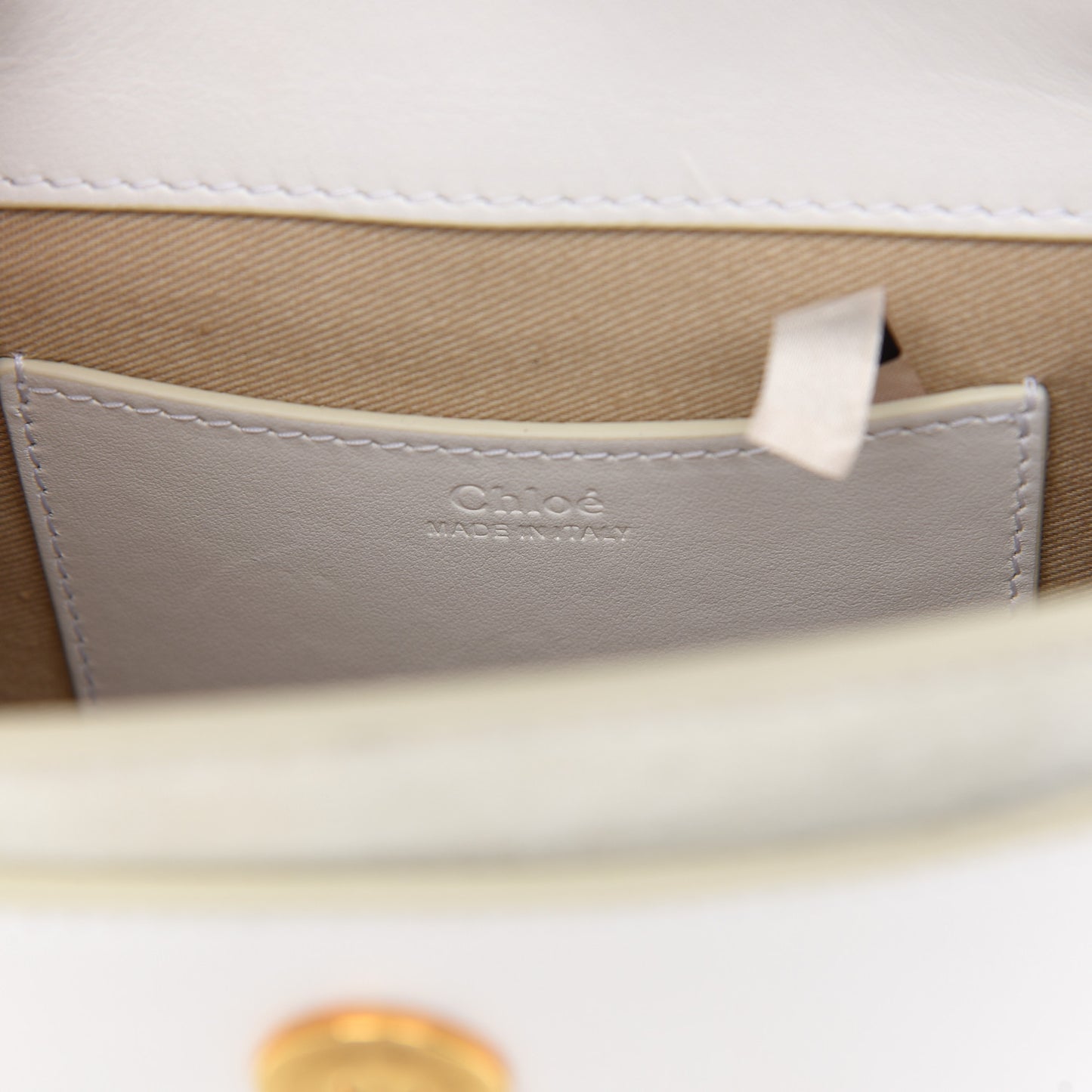 Calfskin Small Tess Bag Brilliant White