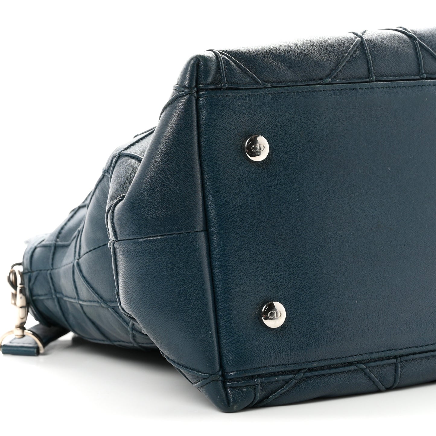 Lambskin Cannage Granville Polochon Blue