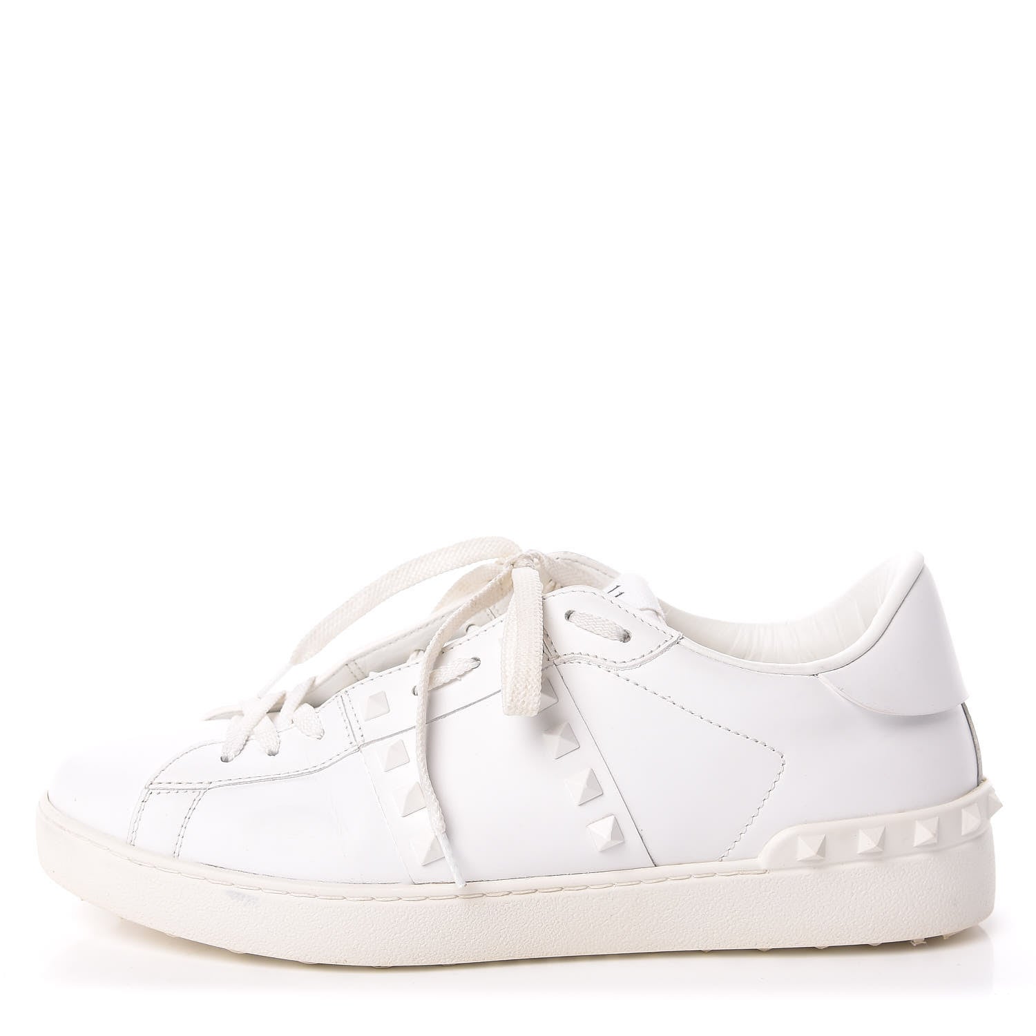 Valentino Garavani Calfskin Mens Rockstud Untitled Open Sneakers 42 White 1 of 11