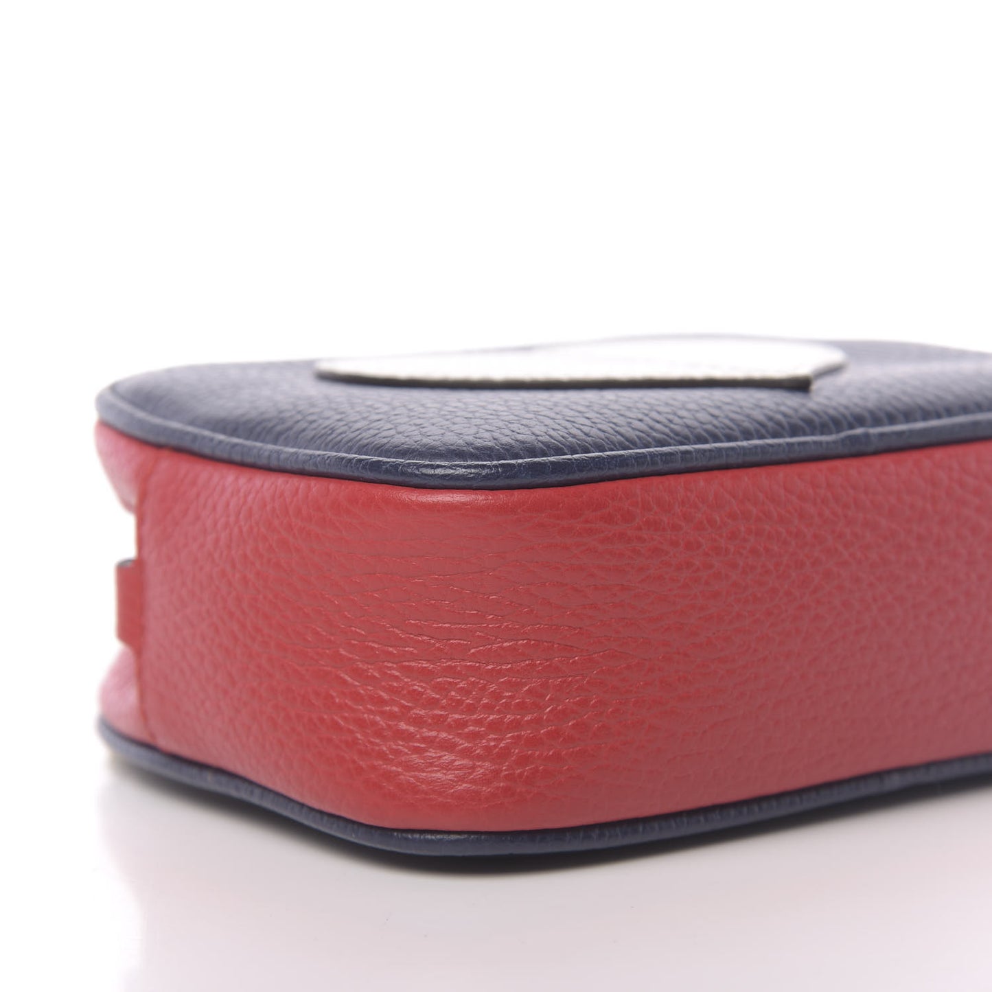 Calfskin Heart Camera Bag Blue Hibiscus Red White
