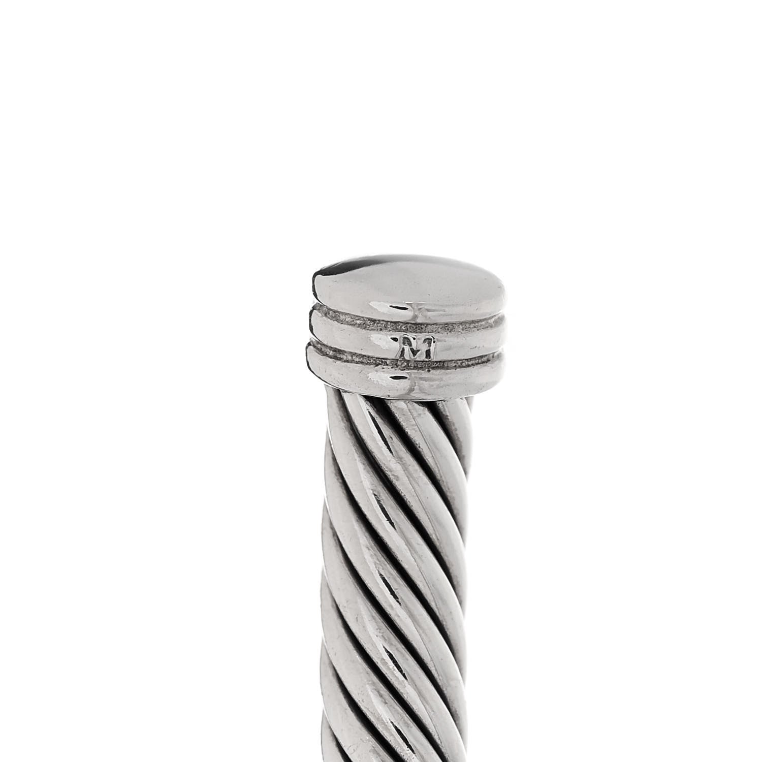 David Yurman Sterling Silver 18K Yellow Gold 4mm X Station Cable Bracelet 4 of 5