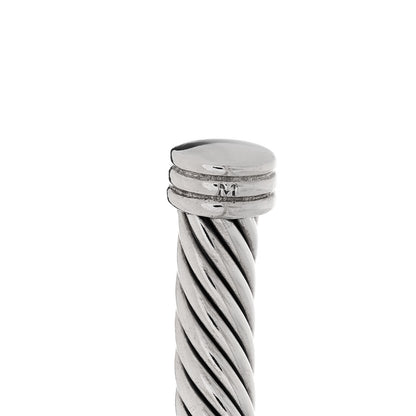 David Yurman Sterling Silver 18K Yellow Gold 4mm X Station Cable Bracelet 4 of 5