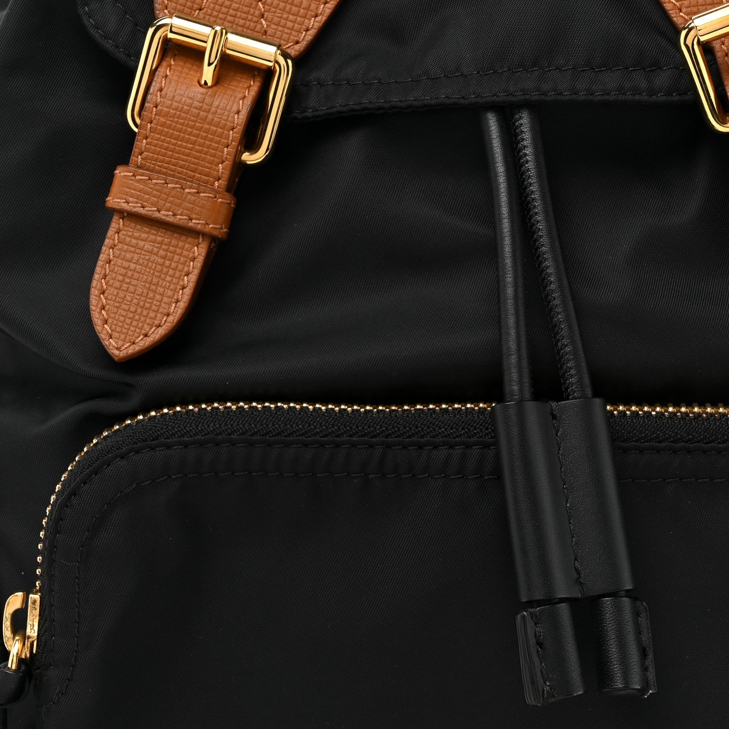 Nylon Medium Rucksack Backpack Black