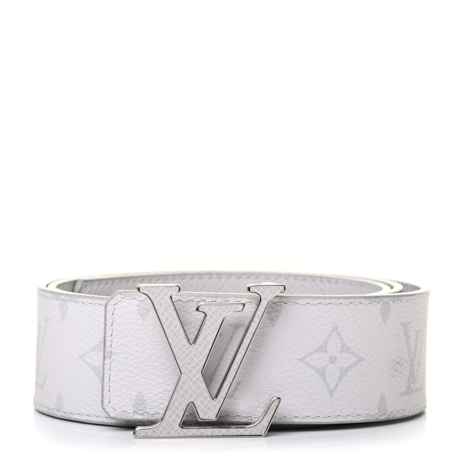 Louis Vuitton Taiga Monogram 40mm LV Initiales Belt 85 34 White 2 of 8