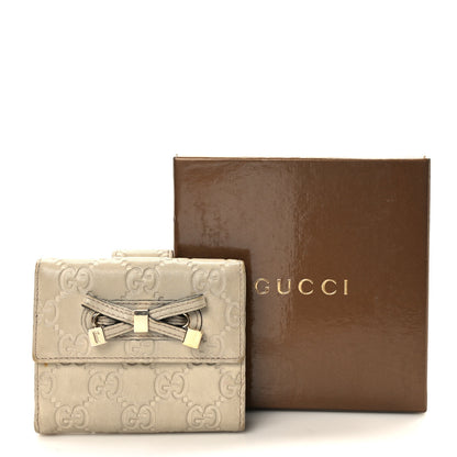 Gucci Guccissima Princy French Flap Wallet Off White 11 of 11