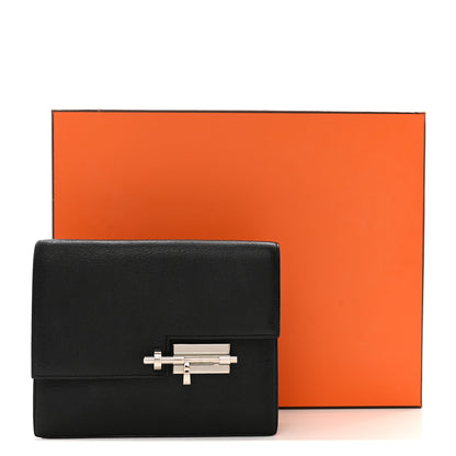 Hermes Chevre Mysore Verrou Clutch Black 14 of 14