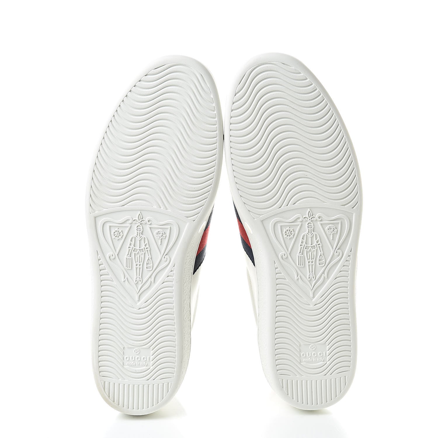 Gucci Calfskin Miro Soft Web Bee Embroidered Mens Ace High Top Sneakers 10.5 White 5 of 7