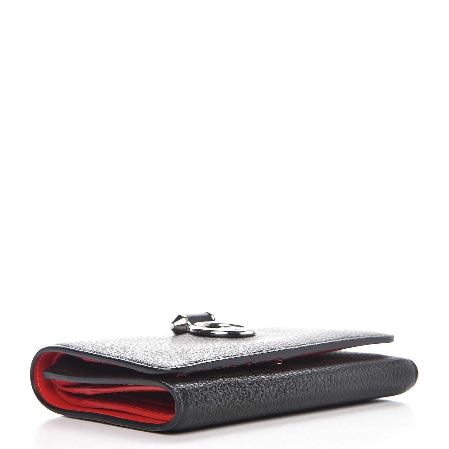 Calfskin Rubylou Trifold Wallet Black