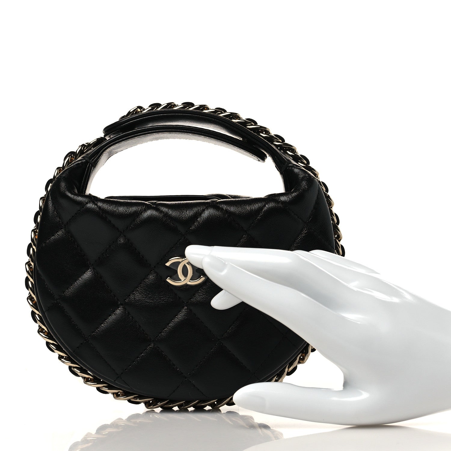 Chanel Quilted Chain Around Pouch Black 2 of 10