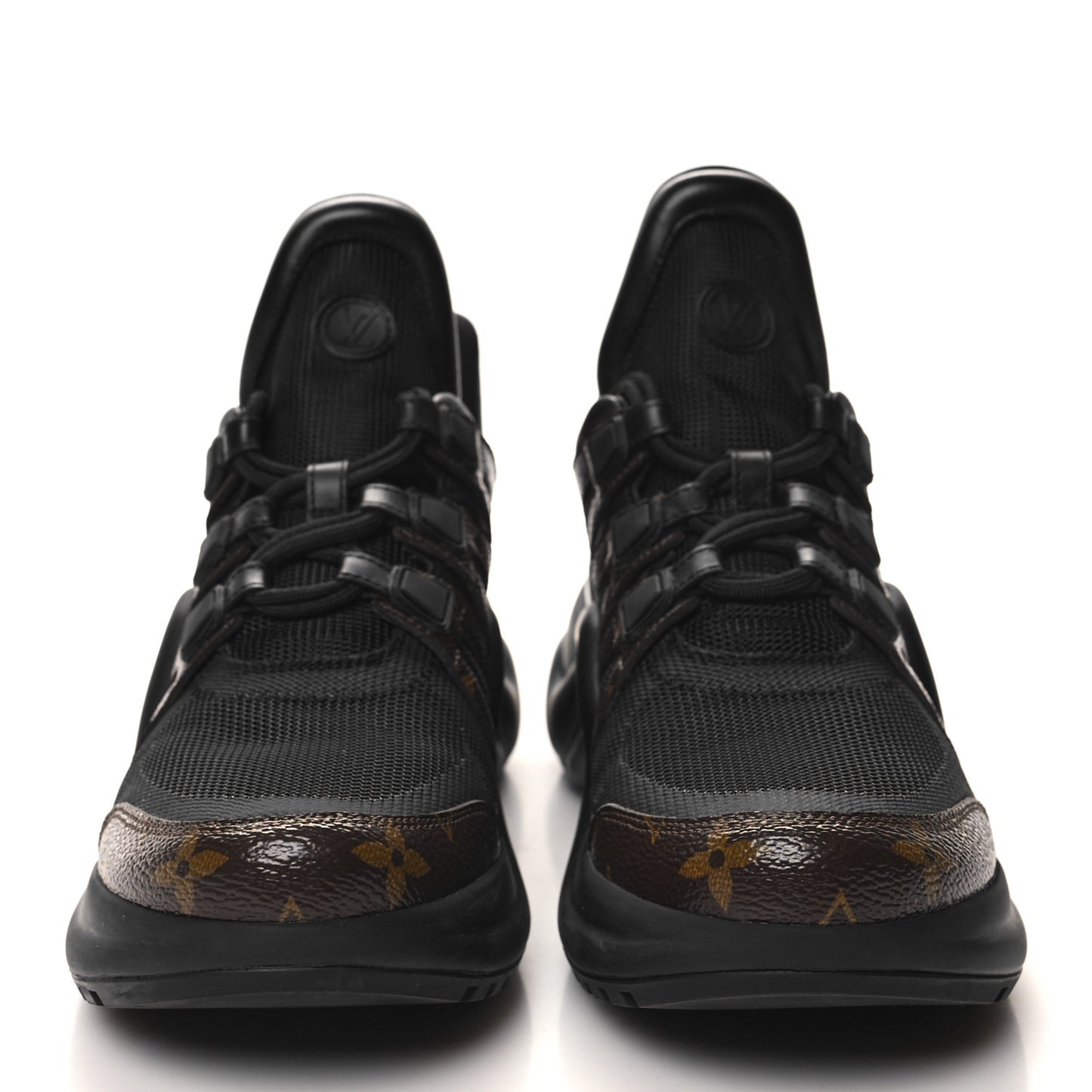 Calfskin Patent Monogram Womens LV Archlight Sneakers 39 Black