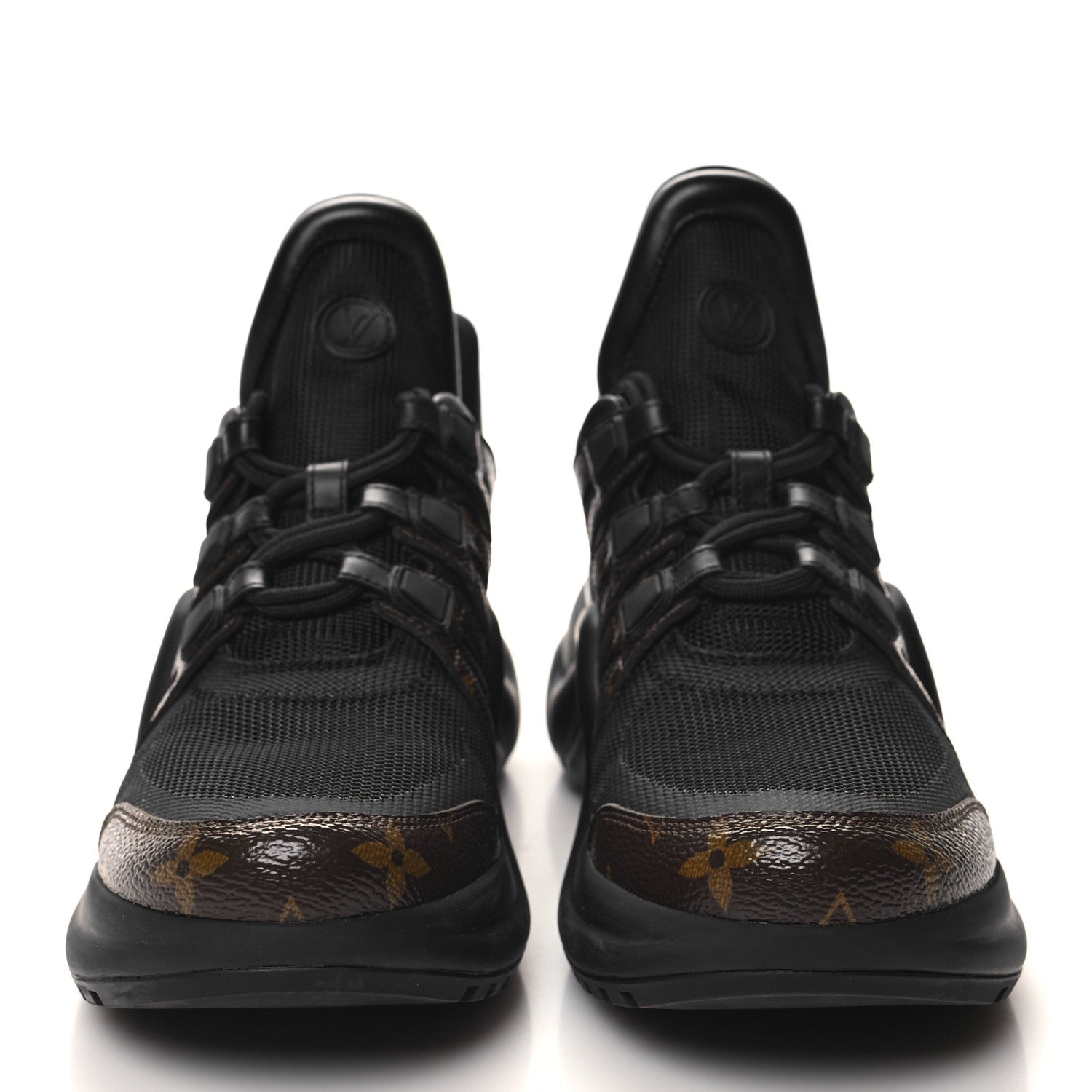 Louis Vuitton Calfskin Patent Monogram Womens LV Archlight Sneakers 39 Black 2 of 8