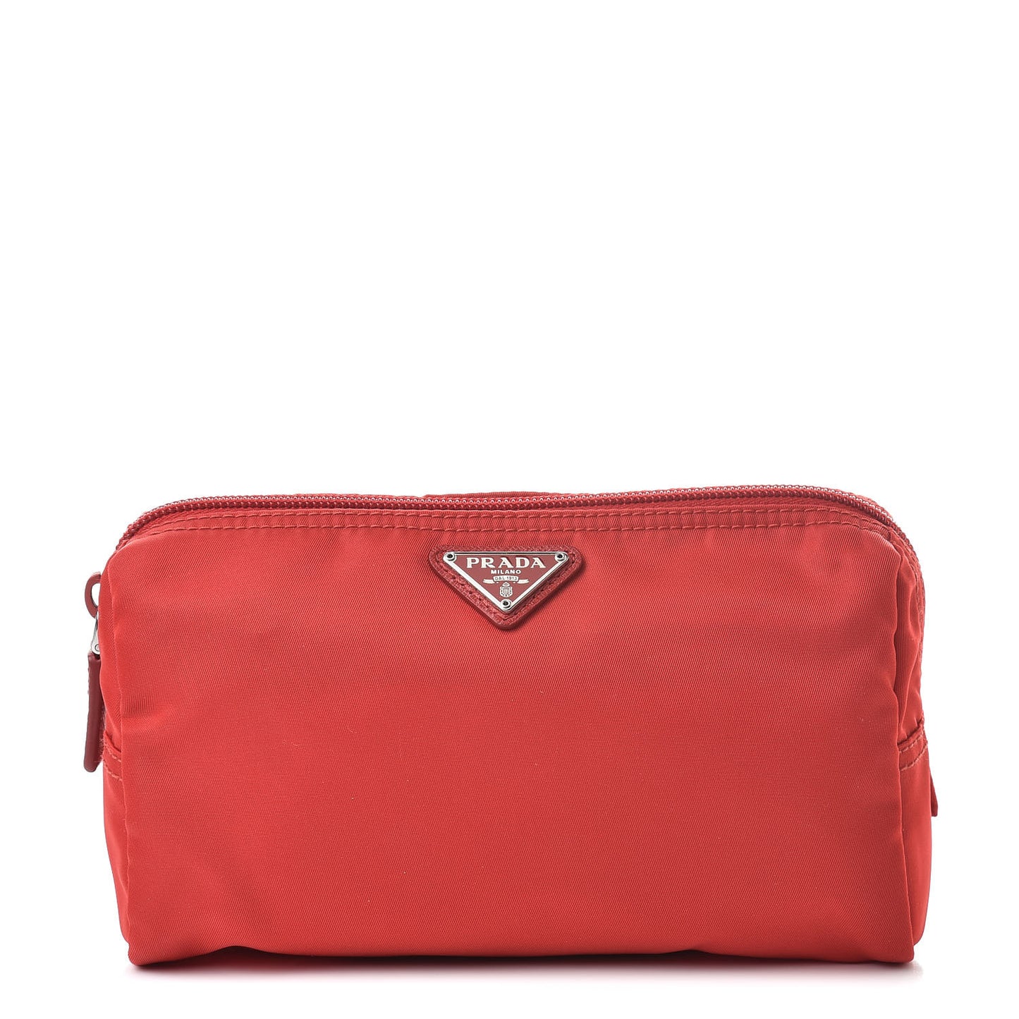 Nylon Vela Cosmetic Pouch Rosso