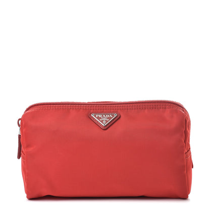 Prada Nylon Vela Cosmetic Pouch Rosso 1 of 7