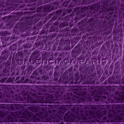 Balenciaga Agneau Giant 12 Silver Hardware Money Wallet Ultraviolet 6 of 8