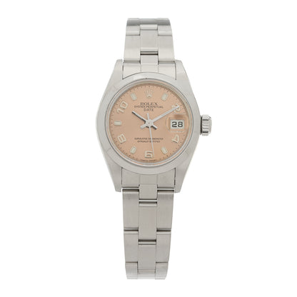 Rolex Stainless Steel 26mm Oyster Perpetual Date Watch Pink 79160 1 of 4