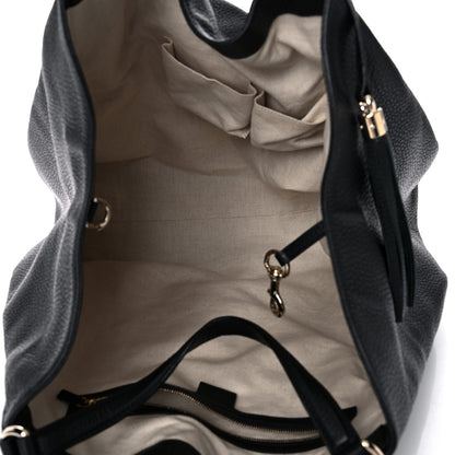 Gucci Pebbled Calfskin Large Soho Shoulder Bag Black 5 of 11