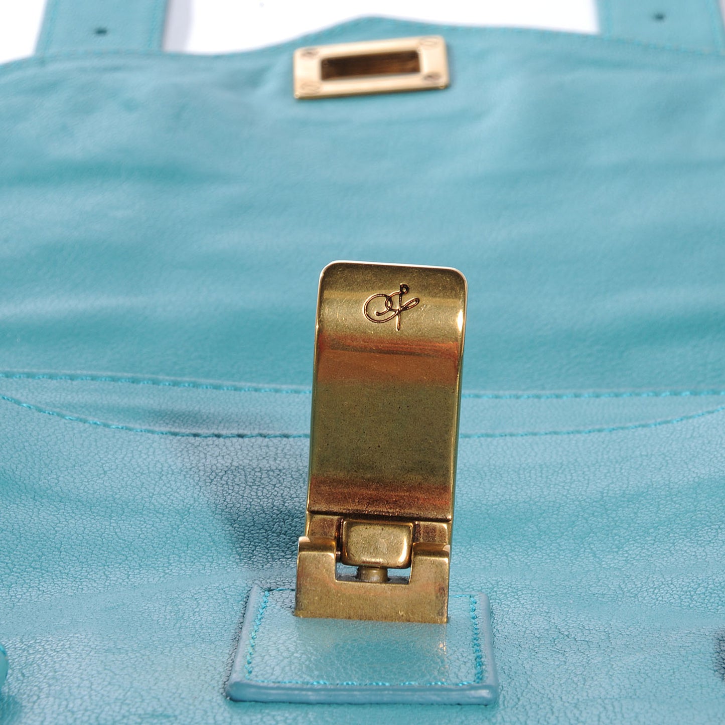 Leather PS1 Mini Pouch Messenger Bag Lagoon