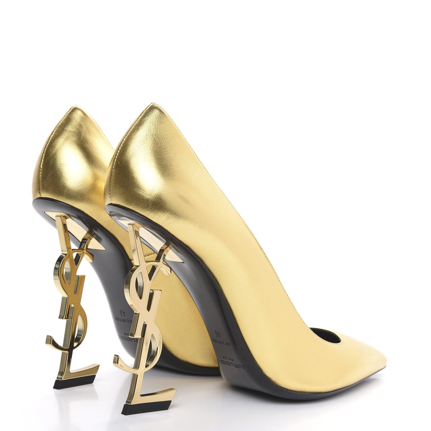Calfskin Opyum 100 Pumps 41 Gold