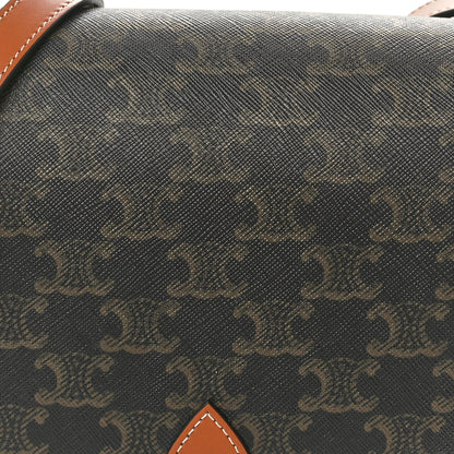 Celine Triomphe Canvas Medium Folco Bag Tan 7 of 9