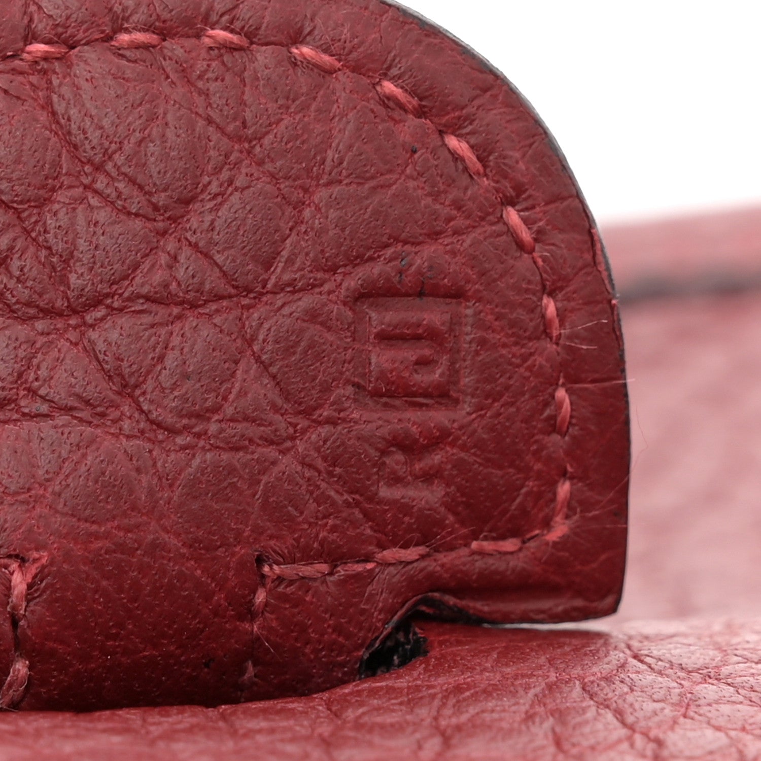 Hermes Taurillon Clemence Evelyne II PM Rouge Garance 7 of 12