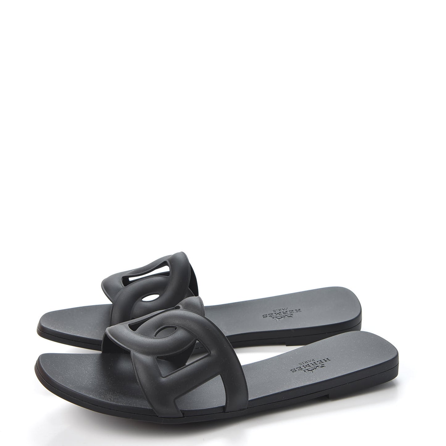 Rubber Aloha Sandals 38 Black
