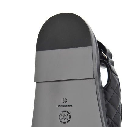 Chanel Lambskin Velcro Dad Sandals 39 Black 12 of 15