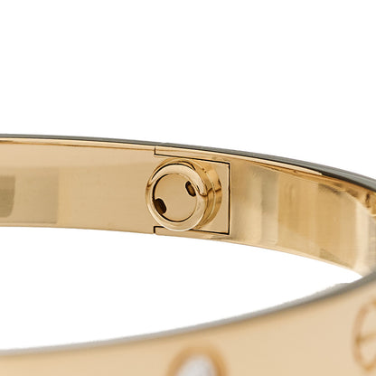 Cartier 18K Yellow Gold 4 Diamond LOVE Bracelet 19 3 of 8