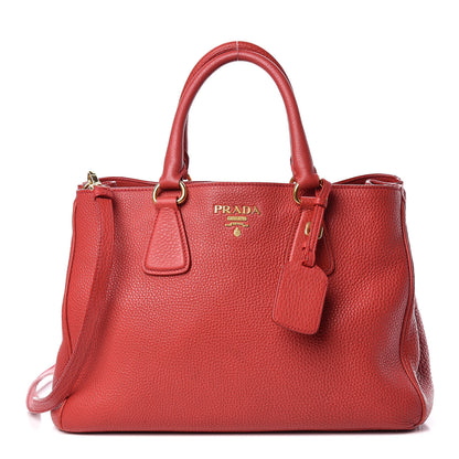 Prada Vitello Daino Tote Rosso 1 of 22