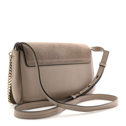 Chloe Suede Calfskin Small Faye Shoulder Bag Motty Grey 3 of 13