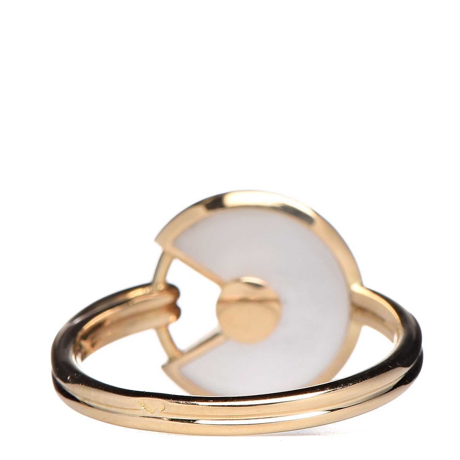 Cartier 18K Yellow Gold Diamond Mother of Pearl Amulette de Ring 50 5.25 4 of 6