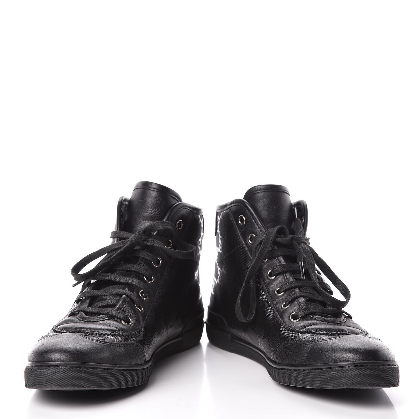 Imprime Monogram Womens High Top Sneakers 39 Black
